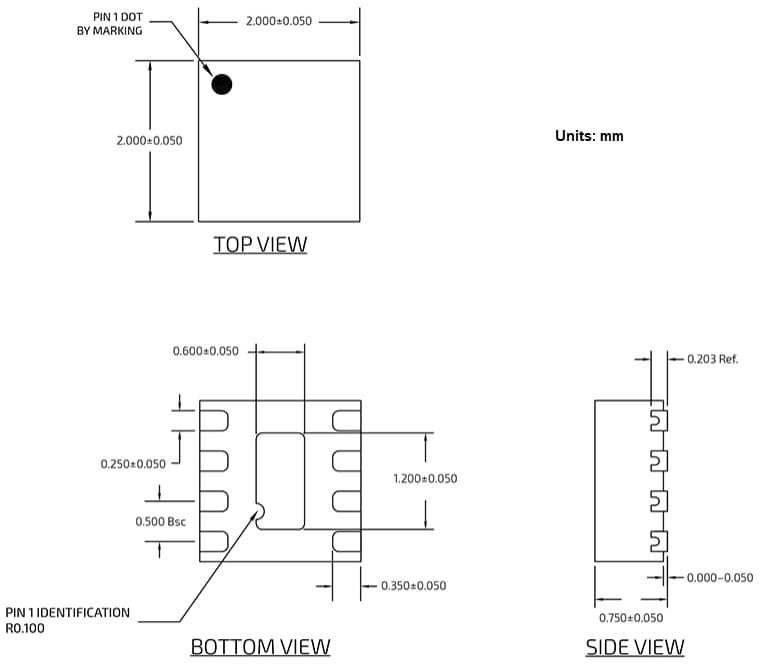 Mechanical Drawing - Guerrilla RF GRF208x Low-Noise Amplifiers